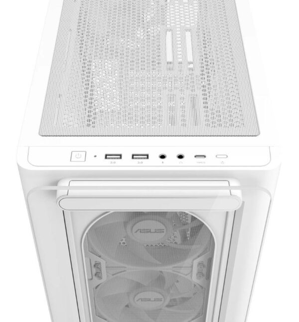 Case|ASUS|A23 PLUS|MidiTower|Case product features Transparent panel|MicroATX|MiniITX|Colour White|A23PLUSTG/ARGBWHITE - Image 5