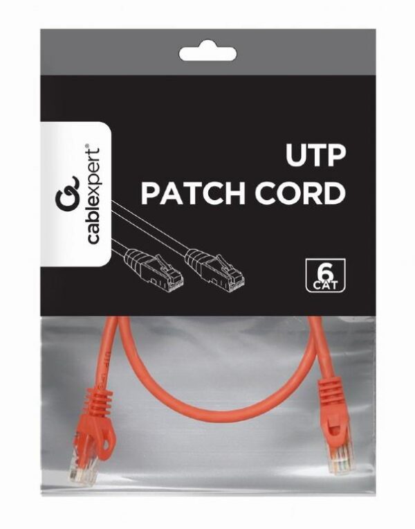 PATCH CABLE CAT6 UTP 0.5M/RED PP6U-0.5M/R GEMBIRD - Image 2