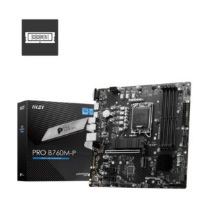 Mainboard|MSI|Intel B760 Express|LGA1700|Micro-ATX|Memory DDR5|Memory slots 4|2xPCI-Express 1x|1xPCI-Express 16x|2xM.2|1x15pin D-sub|1xHDMI|1xDisplayPort|4xUSB 2.0|1xUSB 3.2|1xUSB-C|2xPS/2|1xRJ45|3xAudio port|PROB760M-P