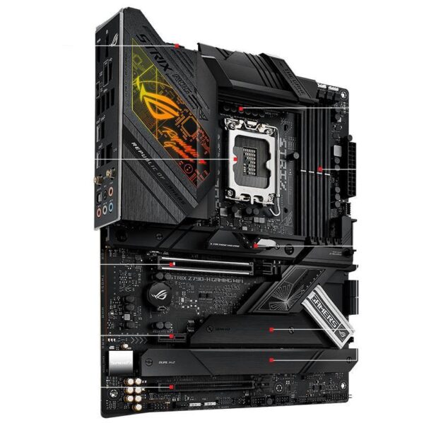 Mainboard|ASUS|Intel Z790|LGA1700|ATX|Memory DDR5|Memory slots 4|1xPCI-Express 3.0 1x|1xPCI-Express 4.0 16x|1xPCI-Express 5.0 16x|4xM.2|1xHDMI|1xDisplayPort|2xUSB 2.0|6xUSB 3.2|2xUSB-C|1xOptical S/PDIF|1xRJ45|5xAudio port|STRIXZ790-HGAMINGWIFI - Image 4