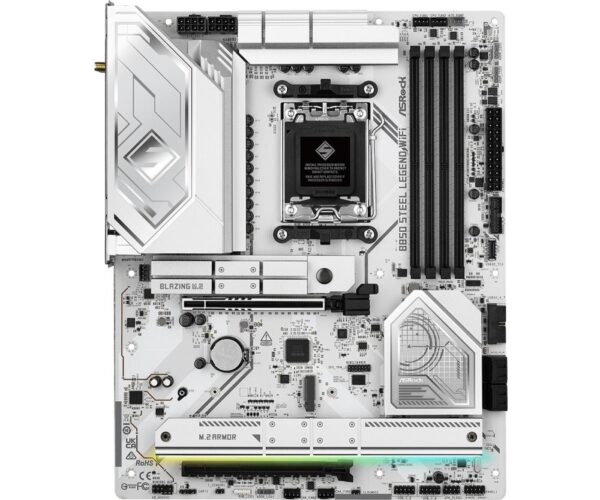Mainboard|ASROCK|AMD B850|SAM5|ATX|Memory DDR5|Memory slots 4|1xPCI-Express 4.0 16x|1xPCI-Express 5.0 16x|1xM.2|1xHDMI|1xAudio-In|1xAudio-Out|4xUSB 2.0|5xUSB 3.2|2xUSB-C|1xOptical S/PDIF|1xRJ45|B850STEELLEGENDWIFI - Image 2