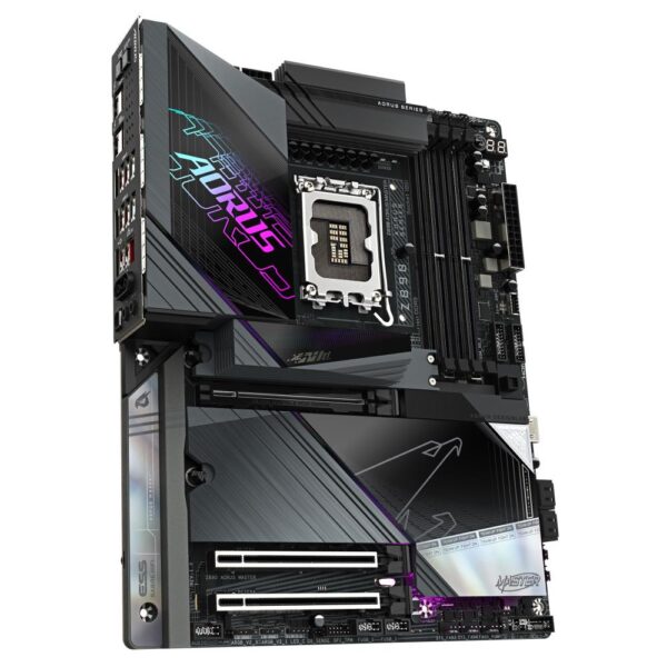 Mainboard|GIGABYTE|Intel Z890|LGA1851|ATX|Memory DDR5|Memory slots 4|1xPCI-Express 4.0 1x|1xPCI-Express 4.0 4x	|1xPCI-Express 5.0 16x|5xM.2|2xUSB 2.0|8xUSB 3.2|2xUSB-C w/Thunderbolt|1xOptical S/PDIF|1xRJ45|2xAudio port|Z890AORUSMASTER - Image 3