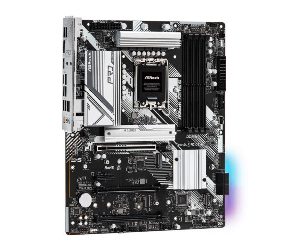 Mainboard|ASROCK|Intel B760 Express|LGA1700|ATX|Memory DDR5|Memory slots 4|1xPCI-Express 3.0 1x|1xPCI-Express 3.0 16x|1xPCI-Express 4.0 16x|1xPCI-Express 5.0 16x|3xM.2|1xHDMI|1xDisplayPort|2xUSB 2.0|5xUSB 3.2|1xUSB-C|1xRJ45|3xAudio port|B760PRORS - Image 4