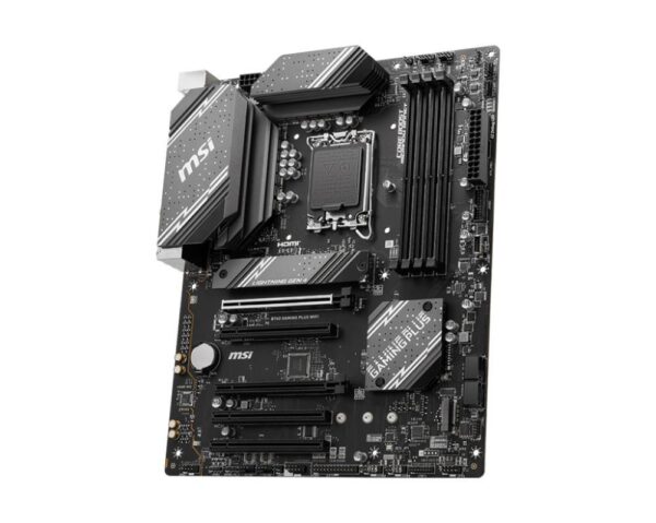 Mainboard|MSI|Intel B760 Express|LGA1700|ATX|Memory DDR5|Memory slots 4|5xPCI-Express 16x|2xM.2|1xHDMI|1xDisplayPort|2xUSB 2.0|2xUSB 3.2|1xUSB-C|1xPS/2|1xOptical S/PDIF|1xRJ45|5xAudio port|B760GAMINGPLUSWIFI - Image 3