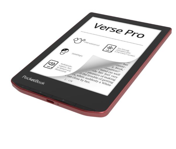 E-Reader|POCKETBOOK|Verse Pro|6"|1072x1448|1xUSB-C|Wireless LAN|Bluetooth|Red|PB634-3-WW - Image 8
