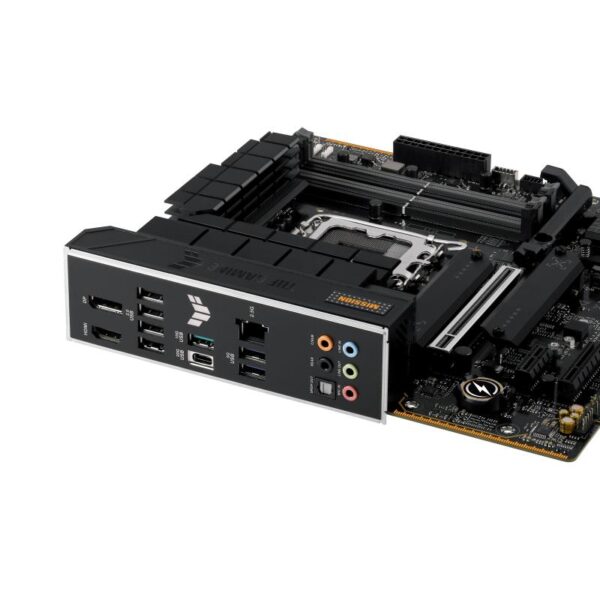 Mainboard|ASUS|Intel B760 Express|LGA1700|Micro-ATX|Memory slots 4|1xPCI-Express 3.0 1x|1xPCI-Express 4.0 4x	|1xPCI-Express 5.0 16x|3xM.2|1xHDMI|1xDisplayPort|4xUSB 2.0|3xUSB 3.2|1xUSB-C|1xOptical S/PDIF|1xRJ45|5xAudio port|TUFGAMINGB760M-PLUSII - Image 5