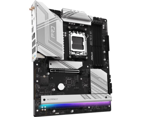 Mainboard|ASROCK|AMD B850|SAM5|ATX|Memory DDR5|Memory slots 4|1xPCI-Express 4.0 16x|1xPCI-Express 5.0 16x|1xM.2|1xHDMI|1xAudio-In|1xAudio-Out|1xMicrophone|6xUSB 2.0|4xUSB 3.2|2xUSB-C|1xRJ45|B850PRORSWIFI - Image 4