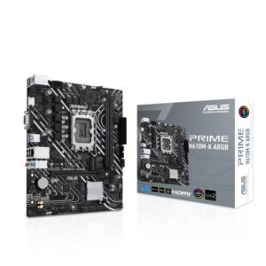 Mainboard|ASUS|Intel H610|LGA1700|Micro-ATX|Memory DDR5|Memory slots 2|1xPCI-Express 3.0 1x|1xPCI-Express 4.0 16x|1xM.2|1x15pin D-sub|1xHDMI|1xAudio-In|1xAudio-Out|1xMicrophone|4xUSB 2.0|2xUSB 3.2|1xPS/2|1xRJ45|PRIMEH610M-KARGB