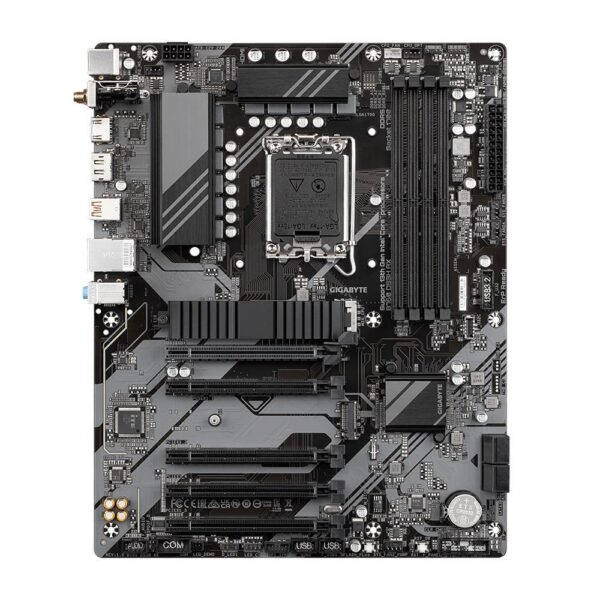 Mainboard|GIGABYTE|Intel B760 Express|LGA1700|ATX|Memory DDR5|Memory slots 4|4xPCI-Express 3.0 1x|1xPCI-Express 4.0 16x|2xM.2|1xHDMI|1xDisplayPort|2xAudio-In|1xAudio-Out|4xUSB 2.0|1xUSB 3.2|1xUSB-C|1xPS/2|1xRJ45|2xRF-Out|B760DS3HAX1.1 - Image 2