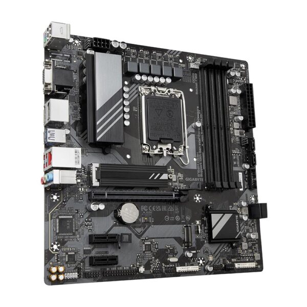 Mainboard|GIGABYTE|Intel B760 Express|LGA1700|Micro-ATX|Memory DDR5|Memory slots 4|2xPCI-Express 3.0 1x|1xPCI-Express 4.0 16x|2xM.2|1x15pin D-sub|1xHDMI|2xDisplayPort|2xUSB 2.0|3xUSB 3.2|1xUSB-C|1xPS/2|1xRJ45|3xAudio port|B760MDS3H - Image 4
