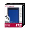 External HDD|TRANSCEND|StoreJet|1TB|USB 3.0|Colour Blue|TS1TSJ25H3B - Image 5