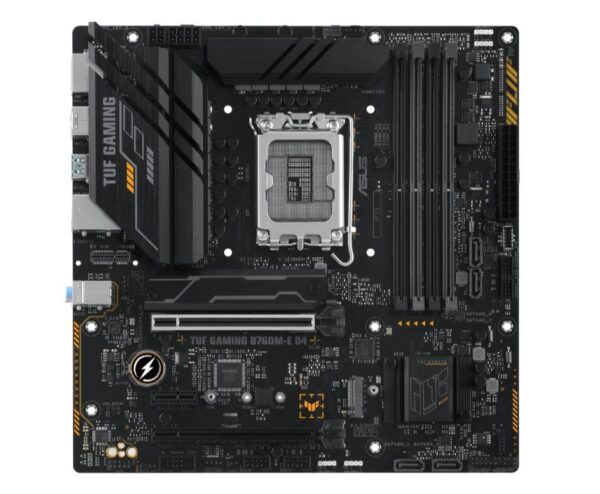 Mainboard|ASUS|Intel B760 Express|LGA1700|Micro-ATX|Memory DDR4|Memory slots 4|1xPCI-Express 4.0 1x|2xPCI-Express 4.0 16x|2xM.2|1xHDMI|1xDisplayPort|2xUSB 2.0|4xUSB 3.2|1xPS/2|1xRJ45|3xAudio port|TUFGAMINGB760M-ED4 - Image 2