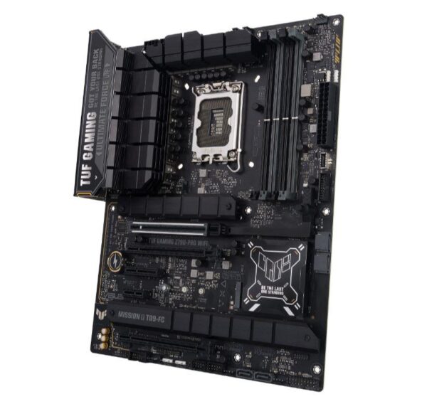 Mainboard|ASUS|Intel Z790|LGA1700|ATX|Memory DDR5|Memory slots 4|1xPCI-Express 3.0 1x|1xPCI-Express 3.0 16x|1xPCI-Express 4.0 4x	|1xPCI-Express 4.0 16x|1xPCI-Express 5.0 16x|4xM.2|1xHDMI|1xDisplayPort|6xUSB 3.2|2xUSB-C|1xOptical S/PDIF|1xRJ45|5xAudio port|TUFGAMINGZ790-PROWIFI - Image 4