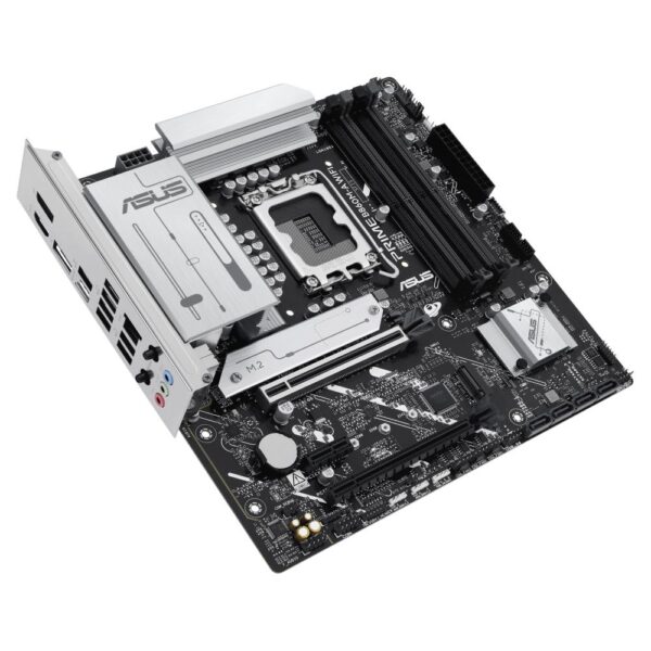 Mainboard|ASUS|Intel B860 Express|LGA1851|Micro-ATX|Memory DDR5|Memory slots 4|1xPCI-Express 4.0 1x|1xPCI-Express 4.0 16x|1xPCI-Express 5.0 16x|2xM.2|1xHDMI|1xDisplayPort|7xUSB 2.0|1xUSB-C|1xUSB-C w/Thunderbolt|1xOptical S/PDIF|1xRJ45|3xAudio port|PRIMEB860M-AWIFI - Image 3