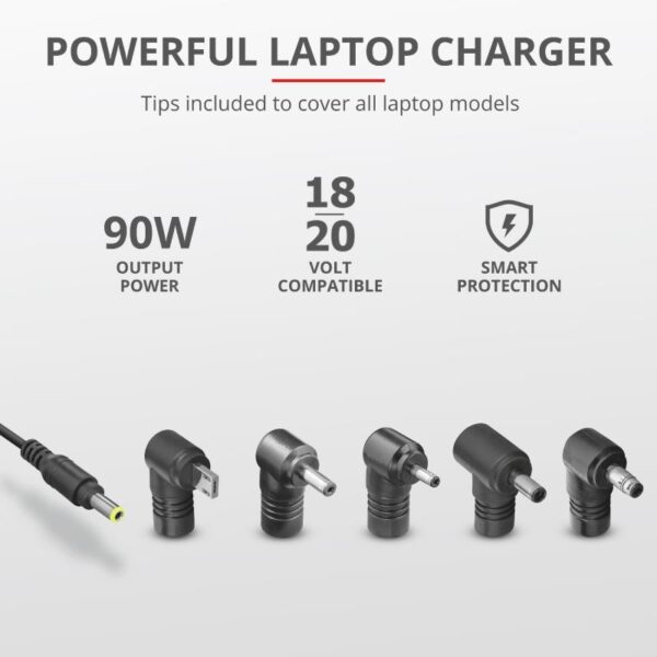 NB ACC AC ADAPTER 90W MAXO//ASUS BLACK 23390 TRUST - Image 3