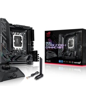 Mainboard|ASUS|Intel Z790|MiniITX|Memory DDR5|Memory slots 2|1xPCI-Express 5.0 16x|2xM.2|1xHDMI|2xUSB 2.0|4xUSB 3.2|1xUSB-C|2xUSB-C w/Thunderbolt|1xRJ45|ROGSTRIXZ790-IGAMWIFI