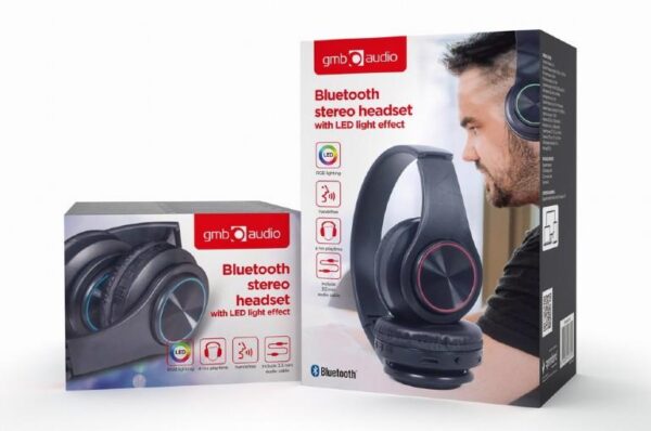 HEADSET BLUETOOTH LED/BLACK BHP-LED-01 GEMBIRD - Image 5