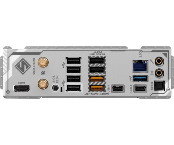 Mainboard|ASROCK|AMD X870|SAM5|ATX|Memory DDR5|Memory slots 4|1xPCI-Express 4.0 16x|1xPCI-Express 5.0 16x|4xM.2|1xHDMI|4xUSB 2.0|5xUSB 3.2|2xUSB-C|1xOptical S/PDIF|1xRJ45|2xAudio port|X870STEELLEGENDWIFI - Image 5