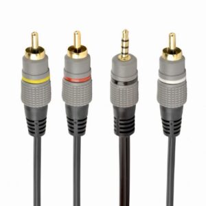 CABLE AUDIO 3.5MM 4PIN TO 3RCA/AV 1.5M CCAP-4P3R-1.5M GEMBIRD