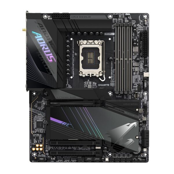 Mainboard|GIGABYTE|Intel Z790|LGA1700|ATX|Memory DDR5|Memory slots 4|1xPCI-Express 3.0 16x|1xPCI-Express 4.0 16x|1xPCI-Express 5.0 16x|5xM.2|1xHDMI|2xUSB 2.0|6xUSB 3.2|1xUSB-C|1xOptical S/PDIF|1xRJ45|2xAudio port|Z790APROXWIFI7 - Image 2