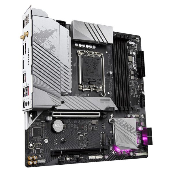 Mainboard|GIGABYTE|Intel B760 Express|LGA1700|Micro-ATX|Memory DDR5|Memory slots 4|2xPCI-Express 4.0 16x|2xM.2|1xHDMI|1xDisplayPort|4xUSB 2.0|4xUSB 3.2|1xUSB-C|1xOptical S/PDIF|1xRJ45|2xAudio port|B760MAORUSELITEAX1.1 - Image 3