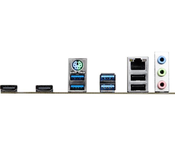 Mainboard|ASROCK|Intel H470 Express|LGA1200|Micro-ATX|Memory DDR4|Memory slots 2|1xPCI-Express 3.0 1x|1xPCI-Express 4.0 16x|1xM.2|2xHDMI|2xUSB 2.0|4xUSB 3.0|1xPS/2|1xRJ45|3xAudio port|H510M-H2/M.2SE - Image 5