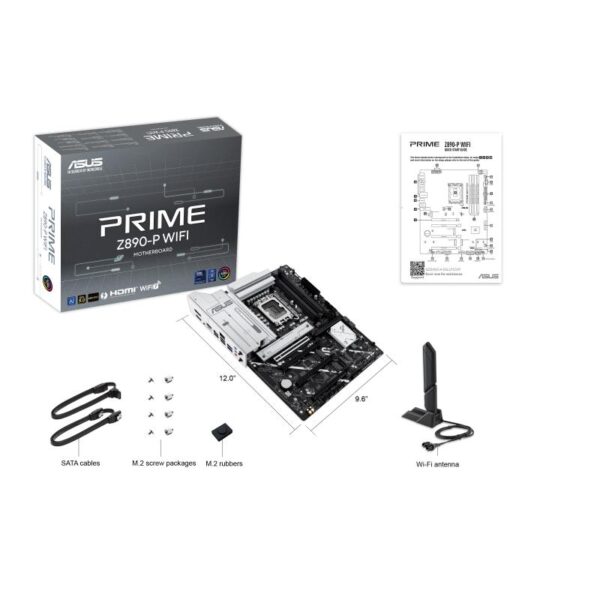 Mainboard|ASUS|Intel Z890|LGA1851|ATX|Memory DDR5|Memory slots 4|3xPCI-Express 4.0 16x|1xPCI-Express 5.0 16x|4xM.2|1xHDMI|1xDisplayPort|1xAudio-In|1xAudio-Out|1xMicrophone|4xUSB 2.0|2xUSB 3.0|1xUSB 3.1|1xUSB-C w/Thunderbolt|1xRJ45|PRIMEZ890-PWIFI - Image 6
