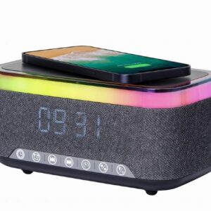 MOBILE CHARGER WRL&ALARM CLOCK/DAC-SPKBT-QC15-BK GEMBIRD