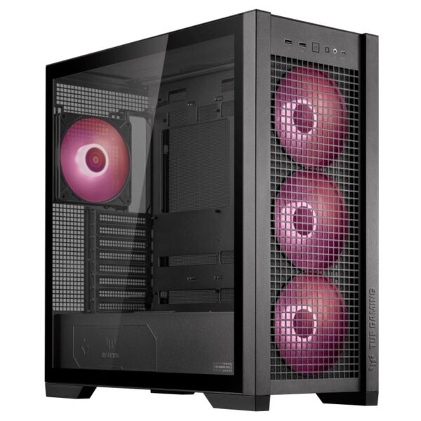 Case|ASUS|TUF Gaming GT302 ARGB|MidiTower|Case product features Transparent panel|Not included|ATX|EATX|MicroATX|MiniITX|Colour Black|TUFGAMINGGT302ARGBBK - Image 2