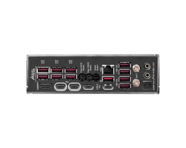 Mainboard|MSI|Intel Z890|LGA1851|ATX|Memory DDR5|Memory slots 4|3xPCI-Express 16x|5xM.2|1xHDMI|1xAudio-In|1xAudio-Out|11xUSB 3.1|2xUSB-C|2xUSB-C w/Thunderbolt|1xOptical S/PDIF|1xRJ45|MEGZ890ACE - Image 5
