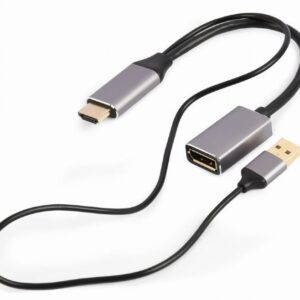 I/O ADAPTER HDMI TO DP/BLACK A-HDMIM-DPF-02 GEMBIRD