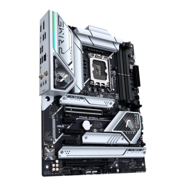 Mainboard|ASUS|Intel Z790|LGA1700|ATX|Memory DDR5|Memory slots 4|2xPCI-Express 3.0 1x|1xPCI-Express 4.0 4x	|1xPCI-Express 4.0 16x|1xPCI-Express 5.0 16x|4xM.2|1xHDMI|1xDisplayPort|6xUSB 3.2|2xUSB-C|1xRJ45|3xAudio port|PRIMEZ790-AWIFI - Image 2
