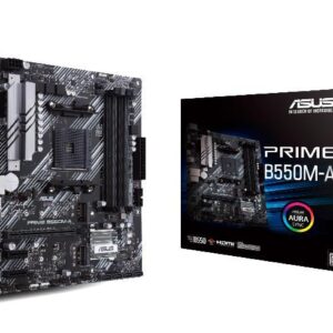 Mainboard|ASUS|AMD B550|SAM4|MicroATX|Memory DDR4|Memory slots 4|2xPCI-Express 3.0 1x|1xPCI-Express 4.0 16x|2xM.2|1x15pin D-sub|1xDVI-D|1xHDMI|6xUSB 3.2|1xPS/2|1xRJ45|3xAudio port|PRIMEB550M-A