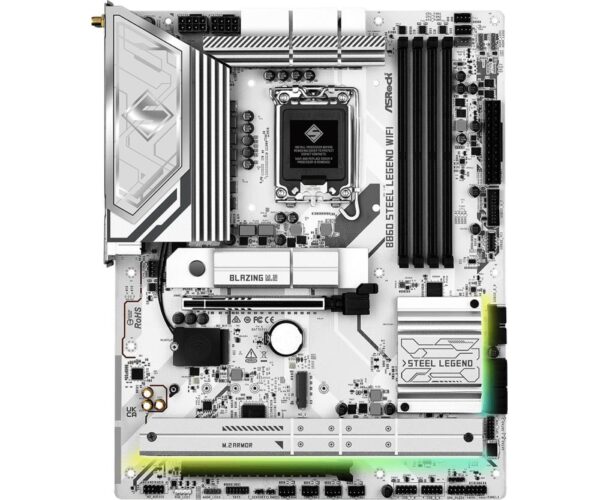 Mainboard|ASROCK|Intel B860 Express|LGA1851|ATX|Memory DDR5|Memory slots 4|1xPCI-Express 4.0 16x|1xPCI-Express 5.0 16x|1xM.2|1xHDMI|1xDisplayPort|1xAudio-Out|1xMicrophone|3xUSB 2.0|6xUSB 3.2|1xUSB-C w/Thunderbolt|1xOptical S/PDIF|1xRJ45|B860STEELLEGENDWIFI - Image 2