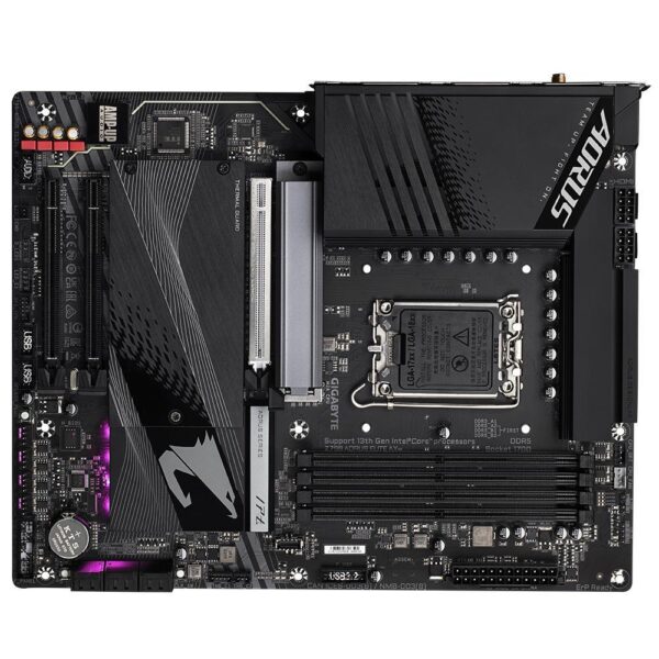 Mainboard|GIGABYTE|Intel Z790|LGA1700|ATX|Memory DDR5|Memory slots 4|1xPCI-Express 3.0 16x|1xPCI-Express 4.0 16x|1xPCI-Express 5.0 16x|4xM.2|1xHDMI|1xDisplayPort|4xUSB 2.0|5xUSB 3.2|1xUSB-C|1xOptical S/PDIF|1xRJ45|2xAudio port|Z790AORUSELITEAX1.1 - Image 5