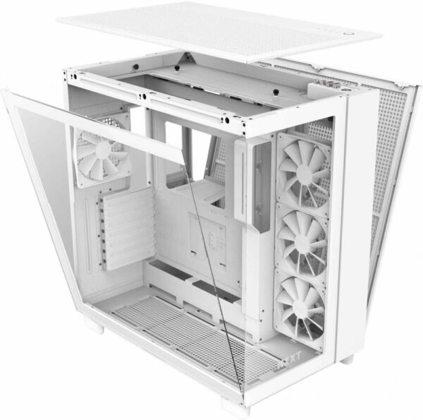Case|NZXT|H9 FLOW|MidiTower|Case product features Transparent panel|Not included|ATX|MicroATX|MiniITX|Colour White|CM-H91FW-01 - Image 6