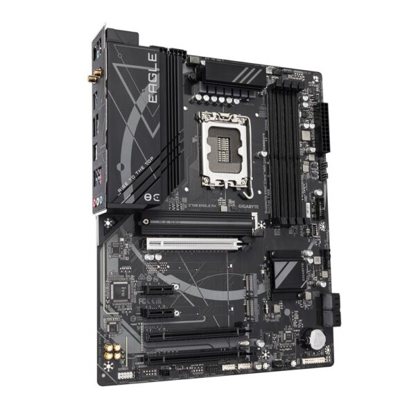 Mainboard|GIGABYTE|Intel Z790|LGA1700|ATX|Memory DDR5|Memory slots 4|2xPCI-Express 3.0 1x|1xPCI-Express 3.0 16x|1xPCI-Express 4.0 16x|1xPCI-Express 5.0 16x|3xM.2|1xHDMI|1xDisplayPort|2xUSB 2.0|5xUSB 3.2|1xUSB-C|1xPS/2|1xRJ45|3xAudio port|Z790EAGLEAX - Image 3