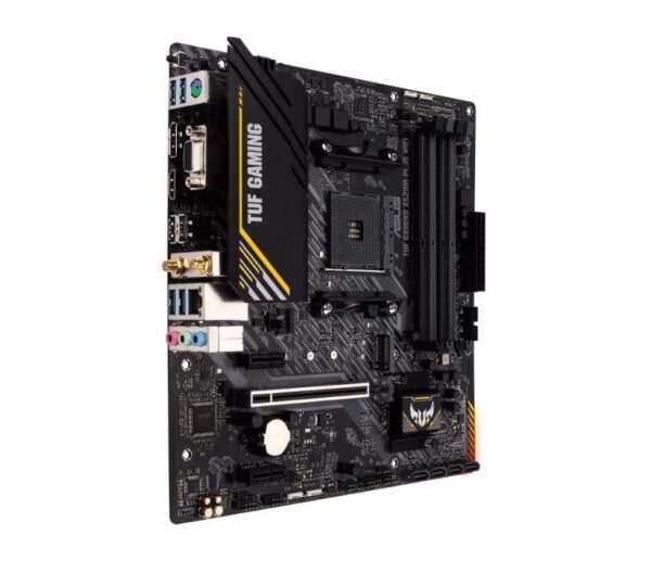 Mainboard|ASUS|AMD A520|SAM4|Micro-ATX|Memory DDR4|Memory slots 4|2xPCI-Express 3.0 1x|1xPCI-Express 3.0 16x|1xM.2|1x15pin D-sub|1xHDMI|1xDisplayPort|2xUSB 2.0|4xUSB 3.2|1xPS/2|1xRJ45|3xAudio port|TUFGAMA520M-PLUSWIFI - Image 3