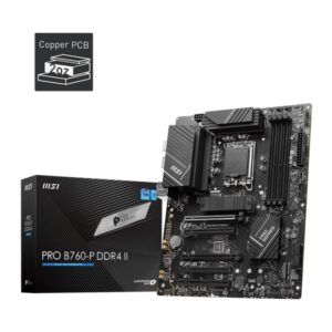 Mainboard|MSI|Intel B760 Express|LGA1700|ATX|Memory DDR4|Memory slots 4|5xPCI-Express 5.0 16x|2xM.2|1xHDMI|1xDisplayPort|2xUSB 2.0|2xUSB 3.2|1xUSB-C|1xOptical S/PDIF|1xRJ45|5xAudio port|PROB760-PDDR4II