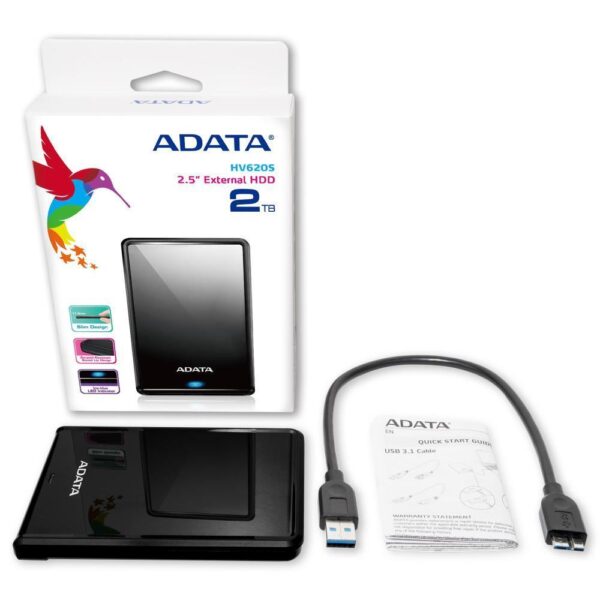 External HDD|ADATA|HV620S|1TB|USB 3.1|Colour Black|AHV620S-1TU31-CBK - Image 5