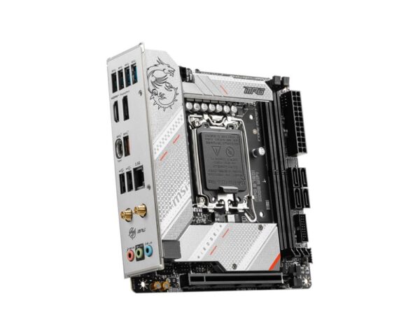 Mainboard|MSI|Intel B760 Express|LGA1700|Mini-ITX|Memory DDR5|Memory slots 2|1xPCI-Express 16x|2xM.2|1xHDMI|1xDisplayPort|2xUSB 2.0|5xUSB 3.2|1xUSB-C|1xRJ45|3xAudio port|MPGB760IEDGEWIFI - Image 4