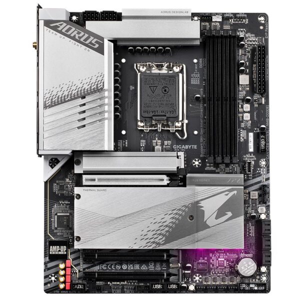 Mainboard|GIGABYTE|Intel Z790|LGA1700|ATX|Memory DDR5|Memory slots 4|1xPCI-Express 3.0 16x|1xPCI-Express 4.0 16x|1xPCI-Express 5.0 16x|4xM.2|1xHDMI|1xDisplayPort|4xUSB 2.0|5xUSB 3.2|1xUSB-C|1xOptical S/PDIF|1xRJ45|2xAudio port|Z790AORUSELITEAX-W1.1 - Image 2