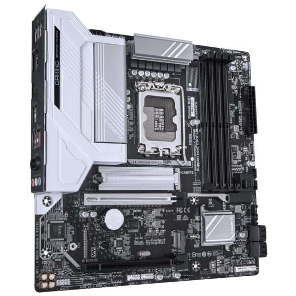 Mainboard|GIGABYTE|Intel B860 Express|LGA1851|Micro-ATX|Memory DDR5|Memory slots 4|2xPCI-Express 16x|2xM.2|1xHDMI|1xDisplayPort|1xAudio-In|1xAudio-Out|1xMicrophone|5xUSB 2.0|3xUSB 3.2|1xUSB-C|1xRJ45|B860MGAMINGXWIFI6E1.0 - Image 2