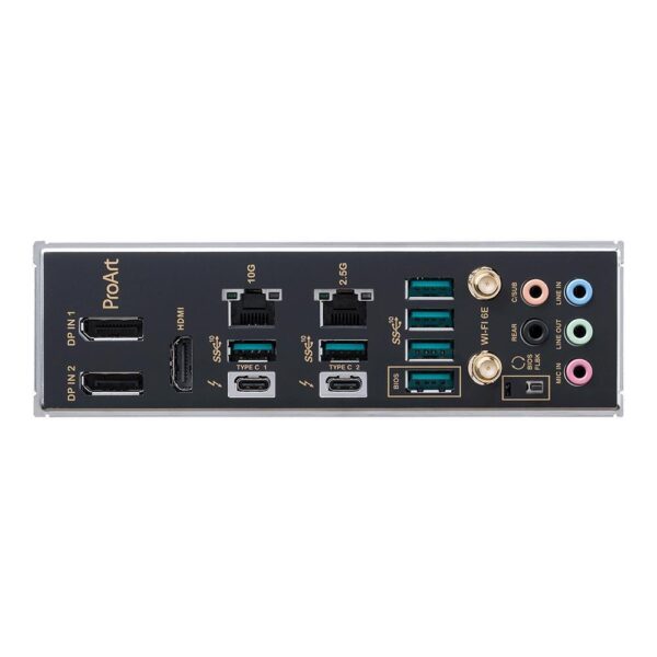 Mainboard|ASUS|Intel Z790|LGA1700|ATX|Memory DDR5|Memory slots 4|1xPCI-Express 4.0 16x|2xPCI-Express 5.0 16x|4xM.2|1xHDMI|2xDisplayPort|6xUSB 3.2|2xUSB4|2xRJ45|5xAudio port|PROARTZ790-CREATORWIFI - Image 3