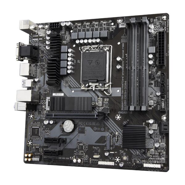 Mainboard|GIGABYTE|Intel B760 Express|LGA1700|Micro-ATX|Memory DDR4|Memory slots 4|2xPCI-Express 3.0 1x|1xPCI-Express 4.0 16x|2xM.2|1x15pin D-sub|1xHDMI|2xDisplayPort|2xUSB 2.0|3xUSB 3.2|1xUSB-C|1xPS/2|1xRJ45|3xAudio port|B760MDS3HDDR4 - Image 4