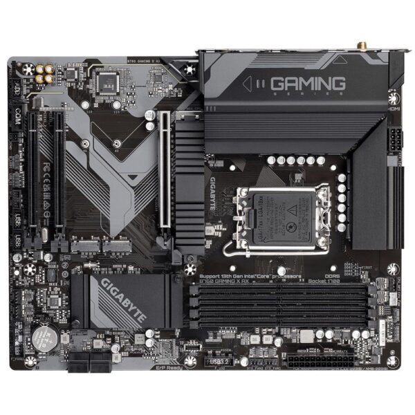 Mainboard|GIGABYTE|Intel B760 Express|LGA1700|ATX|Memory DDR5|Memory slots 4|2xPCI-Express 3.0 16x|1xPCI-Express 4.0 16x|3xM.2|1xHDMI|1xDisplayPort|5xUSB 2.0|2xUSB 3.2|1xUSB-C|1xRJ45|6xAudio port|B760GAMINGXAX1.2 - Image 4