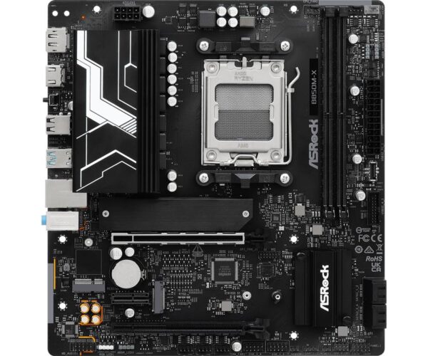 Mainboard|ASROCK|AMD B850|SAM5|Micro-ATX|Memory DDR5|Memory slots 2|1xPCI-Express 4.0 1x|2xPCI-Express 4.0 16x|1xM.2|1xHDMI|1xDisplayPort|1xAudio-In|1xAudio-Out|1xMicrophone|2xUSB 2.0|3xUSB 3.2|1xUSB-C|1xRJ45|B850M-X - Image 3