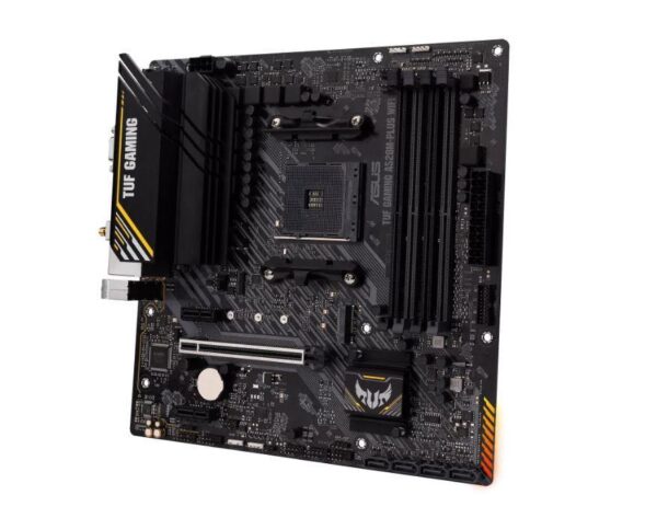 Mainboard|ASUS|AMD A520|SAM4|Micro-ATX|Memory DDR4|Memory slots 4|2xPCI-Express 3.0 1x|1xPCI-Express 3.0 16x|1xM.2|1x15pin D-sub|1xHDMI|1xDisplayPort|2xUSB 2.0|4xUSB 3.2|1xPS/2|1xRJ45|3xAudio port|TUFGAMA520M-PLUSWIFI - Image 4