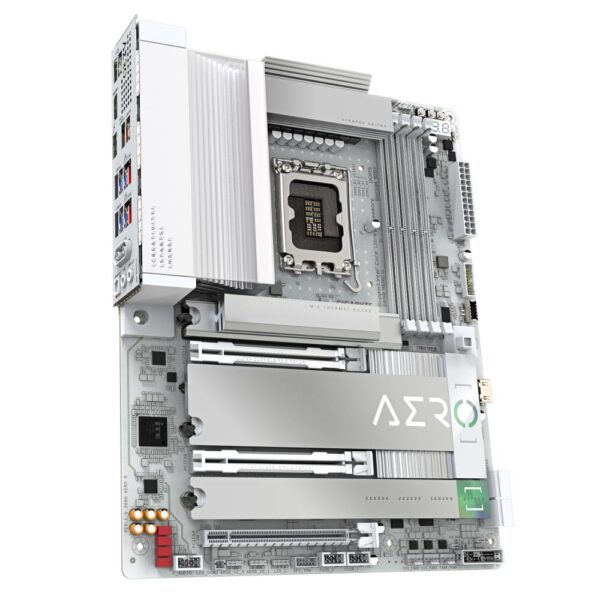 Mainboard|GIGABYTE|Intel Z890|LGA1851|ATX|Memory DDR5|Memory slots 4|1xPCI-Express 4.0 4x	|1xPCI-Express 5.0 8x|1xPCI-Express 5.0 16x|5xM.2|1xHDMI|2xUSB 2.0|4xUSB 3.2|1xUSB-C w/Thunderbolt|1xOptical S/PDIF|2xRJ45|2xAudio port|Z890AEROG - Image 3