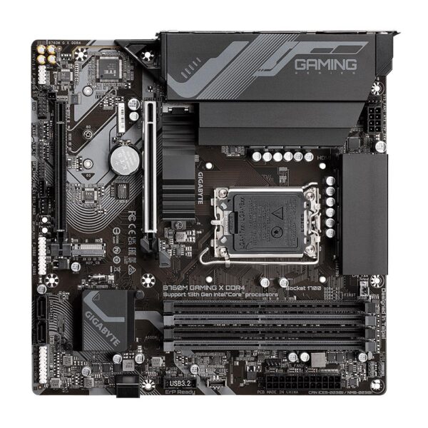 Mainboard|GIGABYTE|Intel B760 Express|LGA1700|Micro-ATX|Memory DDR4|Memory slots 4|1xPCI-Express 3.0 16x|1xPCI-Express 4.0 16x|2xM.2|1xHDMI|1xDisplayPort|5xUSB 2.0|3xUSB 3.2|3xAudio port|B760MGAMINGXDDR4 - Image 5